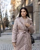Стёганное зимнее женское пальто бежевое 40 размер - изображение 8