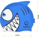 Шапочка для плавания TSUNAMI Shark детская Blue (P-5905973401814) - изображение 4