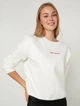 Женский свитшот LC Waikiki с надписью Great Memories M Белый (LCW Woman -8619) - изображение 1