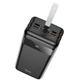 Павербанк 60000mAh с быстрой зарядкой HOCO J86B + Фонарик|4USB, 22.5W, QC/PD| Черный - изображение 10