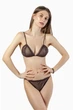 Комплект женский бюстгальтер с мягкой чашкой и стринги из сеточки Felisiya Lingerie Шоколадный 2004+204-111с L - изображение 2