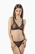 Комплект женский бюстгальтер с мягкой чашкой и стринги из сеточки Felisiya Lingerie Шоколадный 2007+221-111с L - изображение 3
