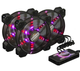Набор Frime RGB-вентиляторов + Fun hub + ДУ Frime Iris Flicker KIT (414964) - изображение 1