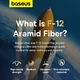 Кабель Type-C на Type-C з підсвіткою Baseus Unbreakable Aramid Series Fast Charging (2m, 100W, 5A). Stellar White - зображення 9