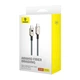 Кабель Type-C на Type-C з підсвіткою Baseus Unbreakable Aramid Series Fast Charging (2m, 100W, 5A). Stellar White - зображення 10