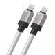 Кабель Type-C на Type-C з підсвічуванням Baseus CoolPlay Series Fast Charging (1m, 100W, 5A, 480 Mbps). White - зображення 9