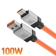 Кабель Type-C на USB з підсвічуванням Baseus CoolPlay Series Fast Charging (2m, 100W, 6A, 480 Mbps). Orange - зображення 1