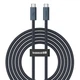 Кабель THUNDERBOLT 3 USB 4.0 Type-C - Type-C Baseus Flash 2 Full-Featured (20Gbps, 240W, 8K @ 60HZ, 1.8m). Black - зображення 2