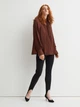 Блузка женская H&M 061012744_brown S Коричневая (6666000333988) - изображение 3