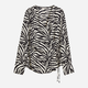Блузка женская H&M 061139294 S Белый/Черный (6666000334060) - изображение 4