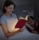 Лампа для чтения книг Аккумуляторная Перезаряжаемая Glocusent 2001 16 LED светодиодов 5 уровней свечения 3000-6000К Гибкая металлическая Clip ножка прищепка Black - изображение 2