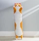 Котик обнимашка плюшевая игрушка-подушка длинный плюшевый кот батон 70см (Рыжий) - изображение 1