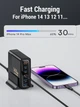 Настільний USB зарядний пристрій хаб 5в1 ASOMETECH 140W GaN (3*USB Type-C, 2*USB Type-A, швидка зарядка, LED дисплей) - зображення 10