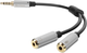 Kabel adapter Sharkoon 2 x Jack 3.5 - Jack 3.5 F/M 0.12 m PMP35 (4044951019632) - obraz 2