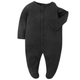 Бодік-чоловічок однотонний 100% бавовна Romper Newborn, Чорний, 61-67 см - зображення 1