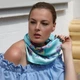 Шовкова хустка UAMAZE із Самчиківським розписом 65х65см м'ятна - зображення 3
