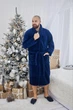 Халат махровий чоловічий 4XL темно-синій (1022-тс) - зображення 1