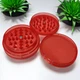 Гриндер для подрібнення тютюну Grinder Handmuller Green Leaf Plastic Red - зображення 2