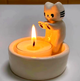 Милый декоративный подсвечник "Кот у костра", Белый, Athand - изображение 2