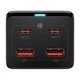 Сетевое зарядное устройство Baseus 100W EU GaN3 Pro Desktop Powerstrip AC+ 2x Type-C + 2x USB Type-A + кабель Type-C to Type-C 100W 20V/5A 1m Black (PSZM000401) Fast Qiuck Charger QC4.0+PD CCGAN100-1ACE - изображение 3