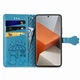 Чехол Embossed Cat and Dog для Xiaomi Redmi Note 13 Pro Plus 5G книжка кожа PU с визитницей голубой - изображение 2