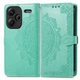 Чехол Vintage для Xiaomi Redmi Note 13 Pro Plus 5G книжка кожа PU с визитницей бирюзовый - изображение 4