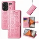 Чехол Embossed Cat and Dog для Xiaomi Redmi Note 13 Pro Plus 5G книжка кожа PU с визитницей розовый - изображение 1