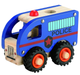 Samochód policyjny Magni Wooden police bus with rubber wheels (5707594038963) - obraz 1