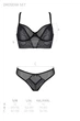 Комплект Passion DROSERA SET ECO (бюстье и трусики стринги) Черный L/XL - изображение 6