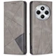 Чохол-книжка з кишеньками UniCase Geometric Pattern для Xiaomi Redmi 14C / Redmi A4 5G / Poco C75 - Grey - зображення 1