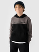 Дитяче худі на флісі 4F SWEATSHIRT M1222 128 Чорний 4FJWAW24TSWSM1222-20S - изображение 1