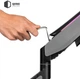 Настольное крепление для двух мониторов Qube RGB3520GD 17-35" до 2x20 кг Черное (RGB3520GD) - изображение 15