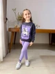 Комплект для девочки Koçak, свитшот и лосины в рубчик, Фиолетовый, рост 116 см (2341741624-KID) - изображение 1