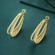 Овальные серьги с плетением EarHoop, 30х45 мм, золотистые - изображение 4