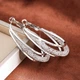 Серьги-конго с изысканным плетением EarHoop, серебристые - изображение 3
