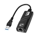 Проводной сетевой адаптер / переходник USB 3.0 к Ethernet RJ45 LАN 10/100 Мбит/с для ПК, черный (92514769) - изображение 1
