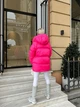 Женская зимняя куртка с капюшоном малинового цвета 39427 One Size - изображение 7