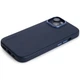 Противоударный кожаный чехол Decoded Leather Case with MagSafe для Iphone 13 (6.1") Matt Navy Blue - изображение 9
