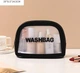 Водонепроникна чорна косметичка Washbag, органайзер для косметики 20*8.5*14.5 см - зображення 2
