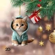 Брелок-подвеска "Милый кот " для сумки или в авто бежевый - изображение 2
