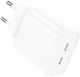 Мережевий зарядний пристрій XO L105 35W 2 USB-C White (L105.white) - зображення 1