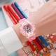 Детские наручные часы с подсветкой "Hello Kitty (Хеллоу Китти)" розовый 1052-1 - изображение 3