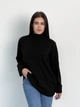 Свитер вязаный оверсайз женский ARTKNIT Sofia One Size Черный (4823093466685) - изображение 1