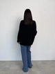 Свитер вязаный оверсайз женский ARTKNIT Sofia One Size Черный (4823093466685) - изображение 5