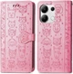 Чохол Embossed Cat and Dog для Xiaomi Redmi Note 14S книжка шкіра PU з візитницею рожевий - зображення 7