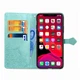 Чохол Vintage для Iphone 12 книжка шкіра PU з візитницею бірюзовий - зображення 4