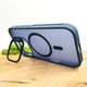 Чохол Baseus Smoke case Magsafe with Metal Stand для iPhone 16 Pro Max Dark Blue - зображення 2