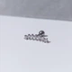 Сережка штанга для пірсингу хряща вуха, трагус, хелікса DeKolie MK1197-3 срібляста - зображення 1