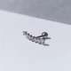 Сережка штанга для пірсингу хряща вуха, трагус, хелікса DeKolie MK1197-3 срібляста - зображення 6