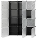 Пластиковый складной шкаф Storage Cube Cabinet «МР 312-62» Черный (110х37х146см) - изображение 4